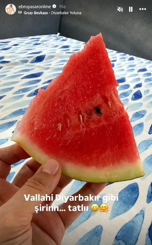 ebru yaşar ve karpuz